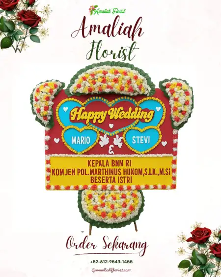 Papan Bunga Pernikahan Concong